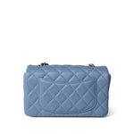 CHANEL Handbag Blue 21C Sky Blue Lambskin Quilted Mini Rectangular Flap Light Gold Hardware -Knockoff
