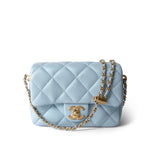 CHANEL Handbag Blue 21K My Perfect Bag Light Blue Caviar Quilted Aged Gold Hardware -Knockoff
