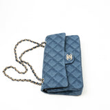 CHANEL Handbag Blue 22B Denim Classic Double Flap Medium Light Gold Hardware -Knockoff
