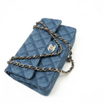 CHANEL Handbag Blue 22B Denim Classic Double Flap Medium Light Gold Hardware -Knockoff
