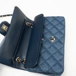 CHANEL Handbag Blue 22B Denim Classic Double Flap Medium Light Gold Hardware -Knockoff
