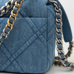 CHANEL Handbag Blue 22P Denim 19 Flap Small Mixed Hardware -Knockoff
