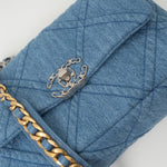 CHANEL Handbag Blue 22P Denim 19 Flap Small Mixed Hardware -Knockoff
