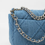 CHANEL Handbag Blue 22P Denim 19 Flap Small Mixed Hardware -Knockoff
