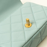 CHANEL Handbag Blue 22P Light Blue Mini Square Enamel Lambskin pending CC  AGHW -Knockoff
