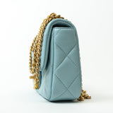 CHANEL Handbag Blue 22P Light Blue Mini Square Enamel Lambskin pending CC  AGHW -Knockoff
