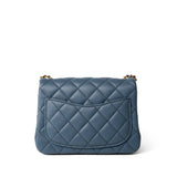 CHANEL Handbag Blue 23K Blue Lambskin Quilted Mini Square Pearl Crush Antique Gold Hardware -Knockoff
