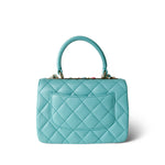 CHANEL Handbag Blue 24C Tiffany Blue Lambskin Quilted Mini Trendy CC Light Gold Hardware -Knockoff
