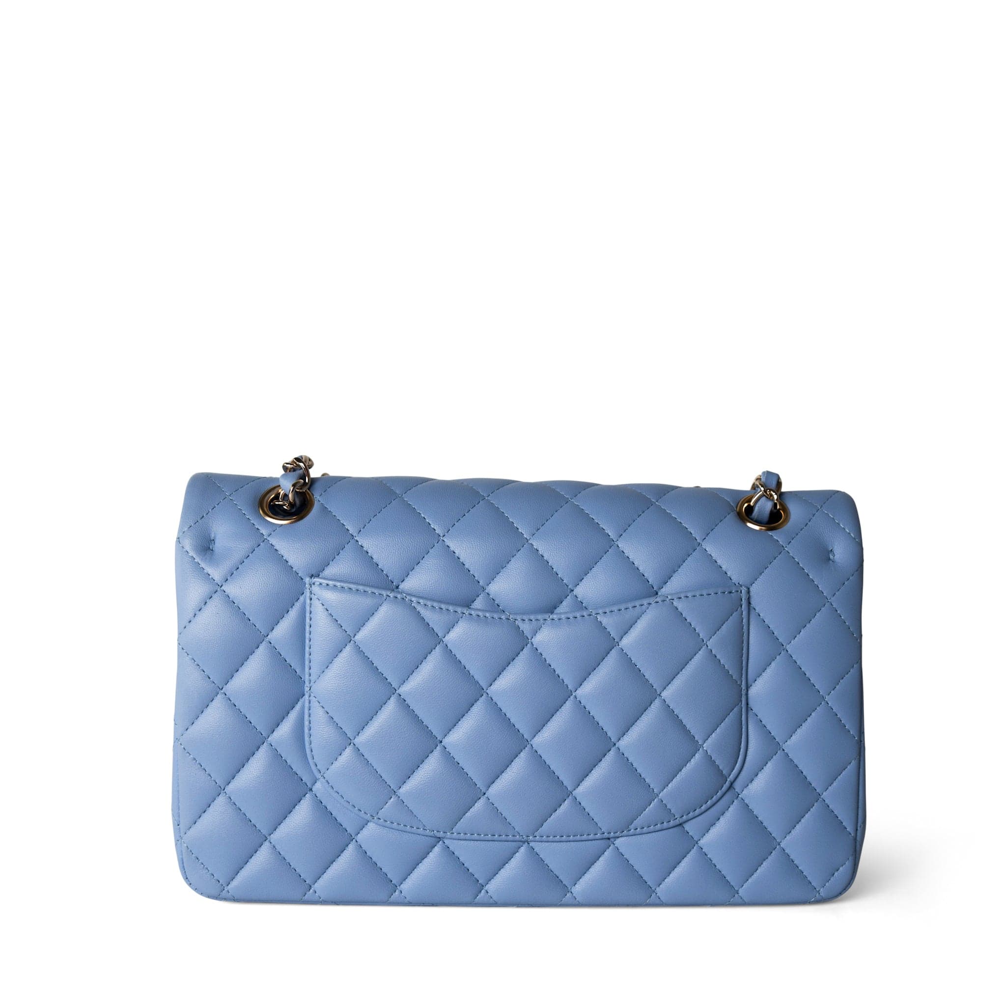 CHANEL Handbag Blue / Classic Flap 21C Sky Blue Lambskin Quilted Classic Flap Light Gold Hardware -Knockoff
