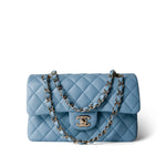 CHANEL Handbag Blue Light Blue Caviar Quilted Classic Flap Small Light Gold Hardware -Knockoff
