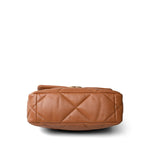 CHANEL Handbag Brown 23B Caramel Lambskin Quilted 19 Flap Small Mixed Hardware -Knockoff
