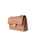 CHANEL Handbag Caramel 22S Caramel Lambskin Quilted Classic Flap Small Light Gold Hardware -Knockoff
