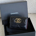 CHANEL Handbag Chanel 19 Flap Lambskin Coin Purse Black -Knockoff
