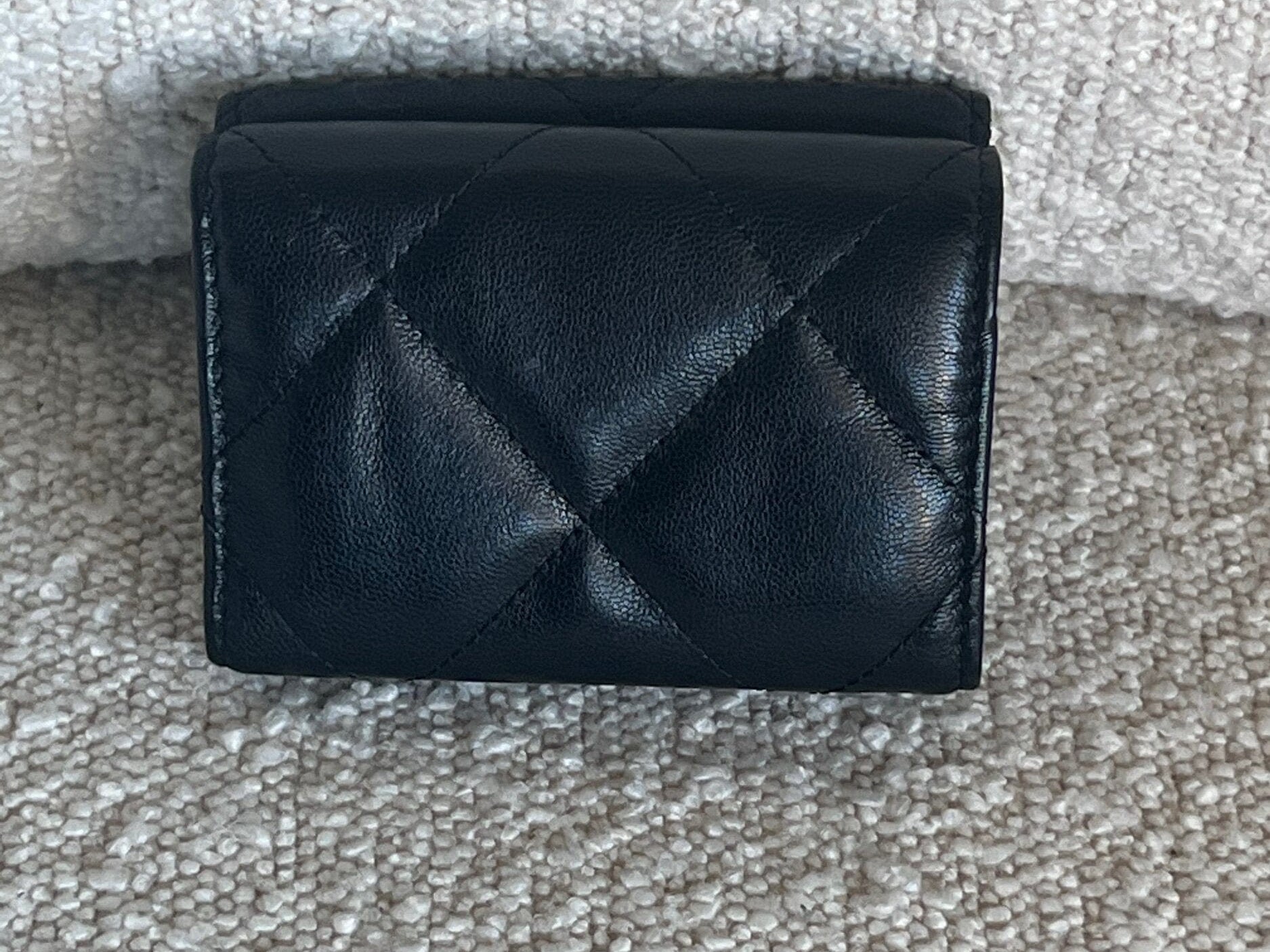 CHANEL Handbag Chanel 19 Flap Lambskin Coin Purse Black -Knockoff
