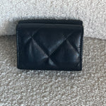 CHANEL Handbag Chanel 19 Flap Lambskin Coin Purse Black -Knockoff
