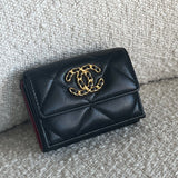 CHANEL Handbag Chanel 19 Flap Lambskin Coin Purse Black -Knockoff
