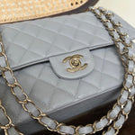 CHANEL Handbag Chanel 21A Grey Caviar Quilted Medium Classic Flap LGHW -Knockoff
