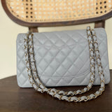 CHANEL Handbag Chanel 21A Grey Caviar Quilted Medium Classic Flap LGHW -Knockoff
