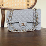 CHANEL Handbag Chanel 21A Grey Caviar Quilted Medium Classic Flap LGHW -Knockoff
