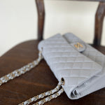 CHANEL Handbag Chanel 21A Grey Caviar Quilted Medium Classic Flap LGHW -Knockoff
