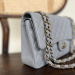 CHANEL Handbag Chanel 21A Grey Caviar Quilted Medium Classic Flap LGHW -Knockoff
