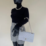 CHANEL Handbag Chanel 21A Grey Caviar Quilted Medium Classic Flap LGHW -Knockoff
