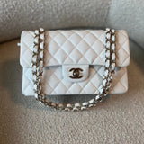 CHANEL Handbag Chanel 21A White Caviar Quilted Classic Flap Small LGHW -Knockoff
