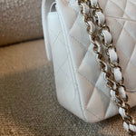 CHANEL Handbag Chanel 21A White Caviar Quilted Classic Flap Small LGHW -Knockoff
