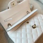 CHANEL Handbag Chanel 21A White Caviar Quilted Classic Flap Small LGHW -Knockoff
