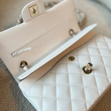 CHANEL Handbag Chanel 21A White Caviar Quilted Classic Flap Small LGHW -Knockoff
