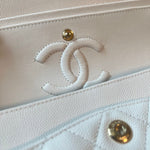 CHANEL Handbag Chanel 21A White Caviar Quilted Classic Flap Small LGHW -Knockoff
