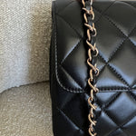 CHANEL Handbag Chanel 21B Black Lambskin Quilted Trendy CC Rose Gold Hardware -Knockoff
