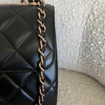 CHANEL Handbag Chanel 21B Black Lambskin Quilted Trendy CC Rose Gold Hardware -Knockoff
