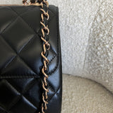 CHANEL Handbag Chanel 21B Black Lambskin Quilted Trendy CC Rose Gold Hardware -Knockoff
