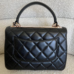 CHANEL Handbag Chanel 21B Black Lambskin Quilted Trendy CC Rose Gold Hardware -Knockoff
