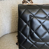 CHANEL Handbag Chanel 21B Black Lambskin Quilted Trendy CC Rose Gold Hardware -Knockoff
