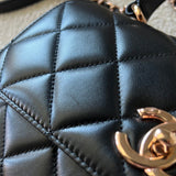 CHANEL Handbag Chanel 21B Black Lambskin Quilted Trendy CC Rose Gold Hardware -Knockoff
