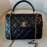 CHANEL Handbag Chanel 21B Black Lambskin Quilted Trendy CC Rose Gold Hardware -Knockoff
