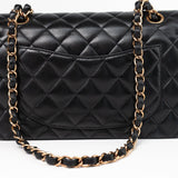 CHANEL Handbag Chanel 21B Small Black Lambskin Quilted Classic Flap Rose Gold Hardware -Knockoff
