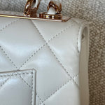 CHANEL Handbag Chanel 21B Small White Lambskin Quilted Trendy CC w/ Rose Gold Hardware -Knockoff
