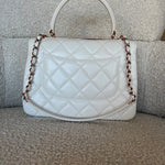 CHANEL Handbag Chanel 21B Small White Lambskin Quilted Trendy CC w/ Rose Gold Hardware -Knockoff
