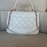 CHANEL Handbag Chanel 21B Small White Lambskin Quilted Trendy CC w/ Rose Gold Hardware -Knockoff
