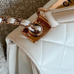 CHANEL Handbag Chanel 21B Small White Lambskin Quilted Trendy CC w/ Rose Gold Hardware -Knockoff
