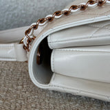 CHANEL Handbag Chanel 21B Small White Lambskin Quilted Trendy CC w/ Rose Gold Hardware -Knockoff
