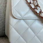 CHANEL Handbag Chanel 21B Small White Lambskin Quilted Trendy CC w/ Rose Gold Hardware -Knockoff
