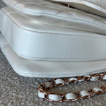 CHANEL Handbag Chanel 21B Small White Lambskin Quilted Trendy CC w/ Rose Gold Hardware -Knockoff
