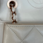 CHANEL Handbag Chanel 21B Small White Lambskin Quilted Trendy CC w/ Rose Gold Hardware -Knockoff
