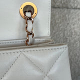 CHANEL Handbag Chanel 21B Small White Lambskin Quilted Trendy CC w/ Rose Gold Hardware -Knockoff
