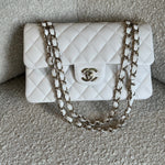 CHANEL Handbag Chanel 21B White Caviar Quilted Classic Flap Small LGHW -Knockoff
