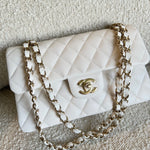 CHANEL Handbag Chanel 21B White Caviar Quilted Classic Flap Small LGHW -Knockoff
